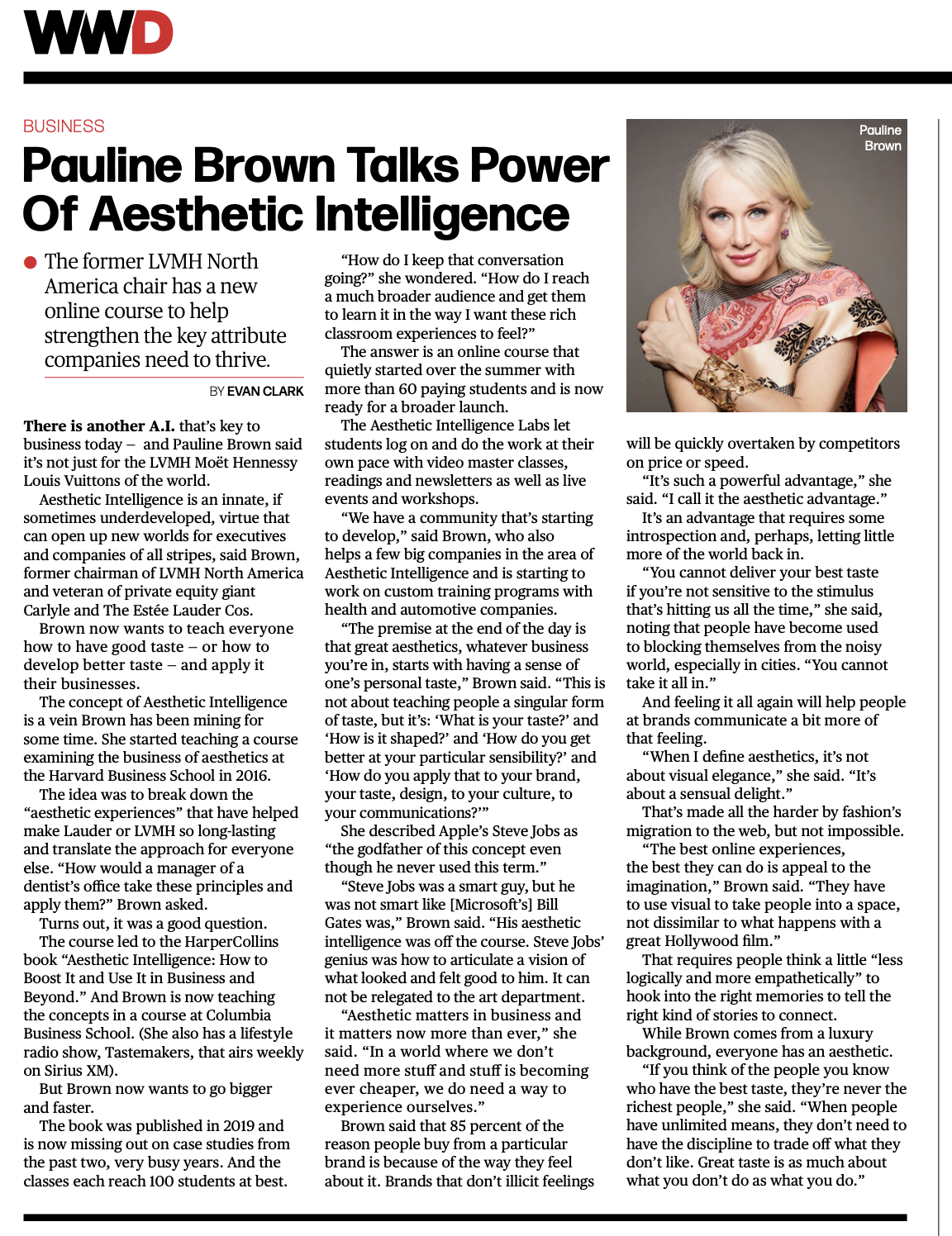 Pauline Brown WWD Article